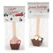 12 Pack Happy Holidays & Seasons Greetings Hot Chocolate Spoon Favors For Christmas Gifts, Holiday Party Favors & More - Milk Chocolate With Marshmallows